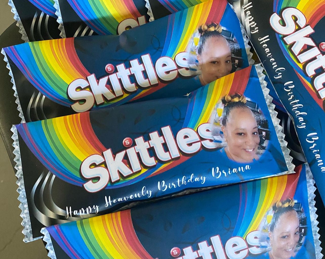 Personalized skittles favors