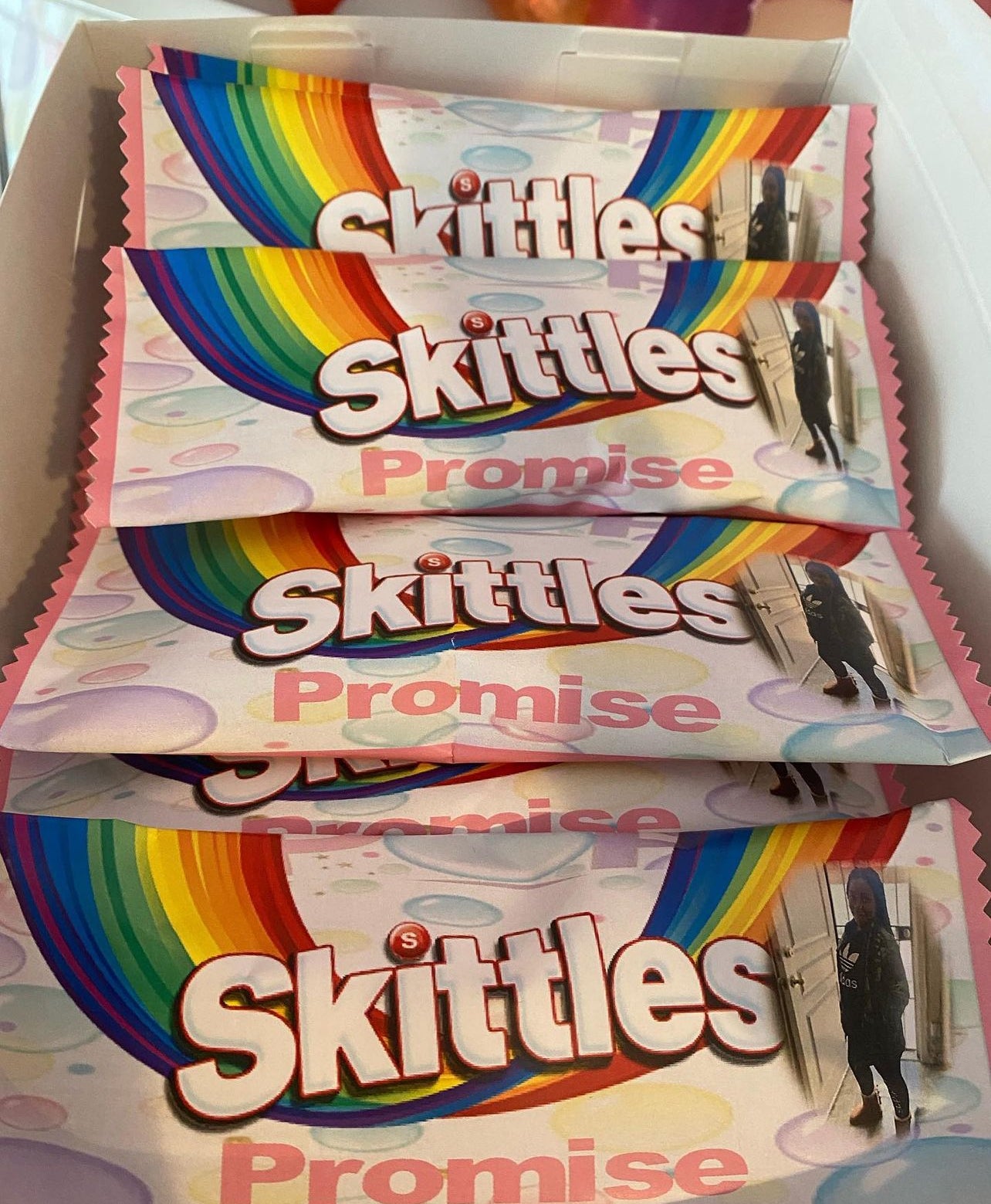 Personalized skittles favors