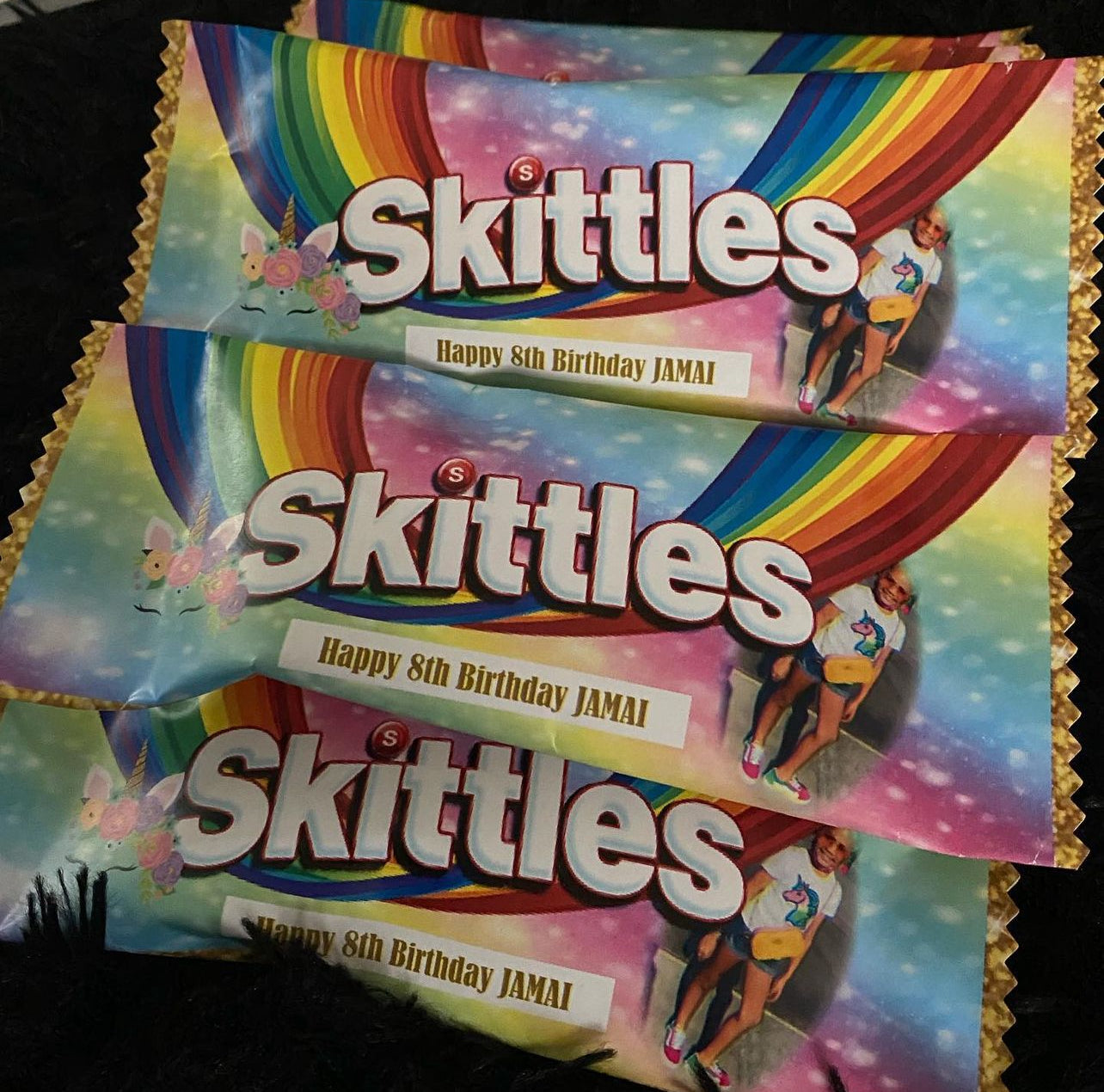 Personalized skittles favors
