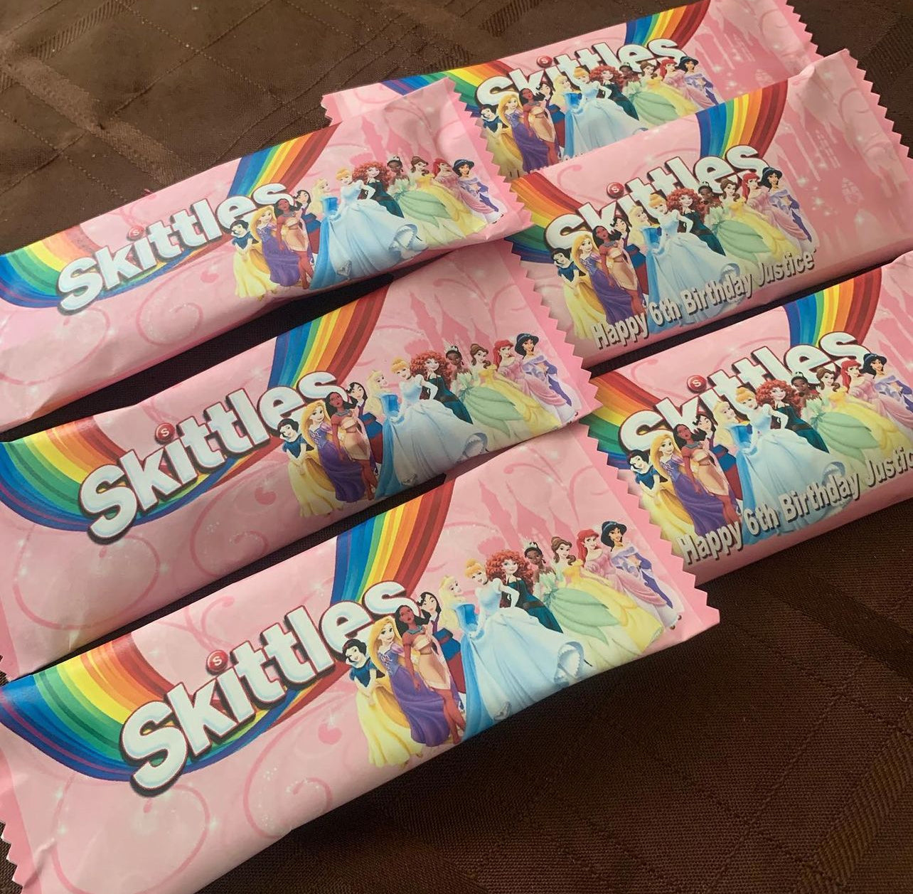 Personalized skittles favors